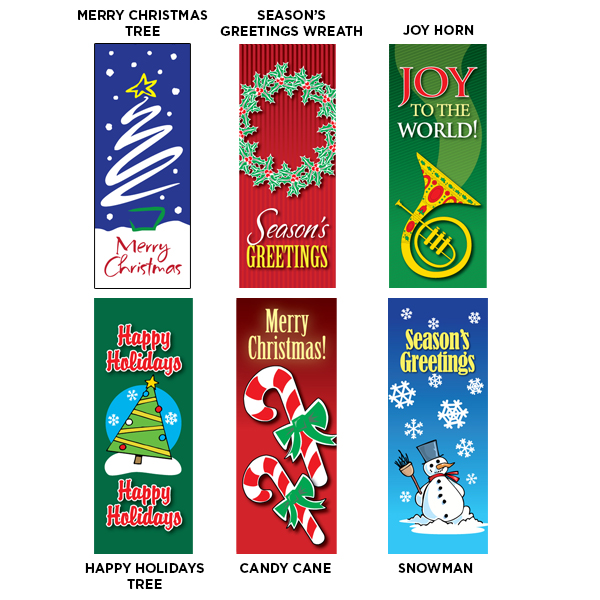 5x2 Holiday Pole Banners